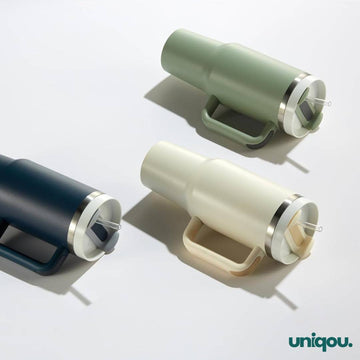 40 Oz (1.2 L) Insulated Tumbler with Handle and Straw - Uniqou™