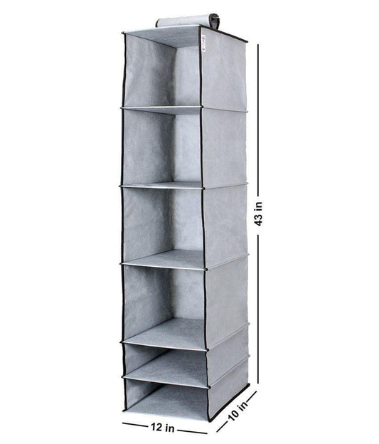 Foldable Hanging Wardrobe Organizer (6 Shelves) - Uniqou™