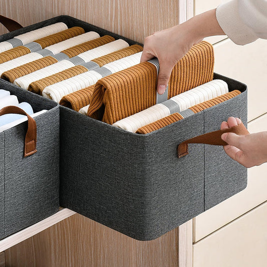 Foldable Clothes Storage Box with Handles - Uniqou™